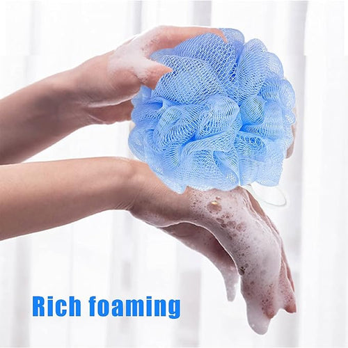 10 Pcs Bath Loofah Shower, Small Mesh Sponge Pouf Colorful Exfoliating Scrubber - Image 2