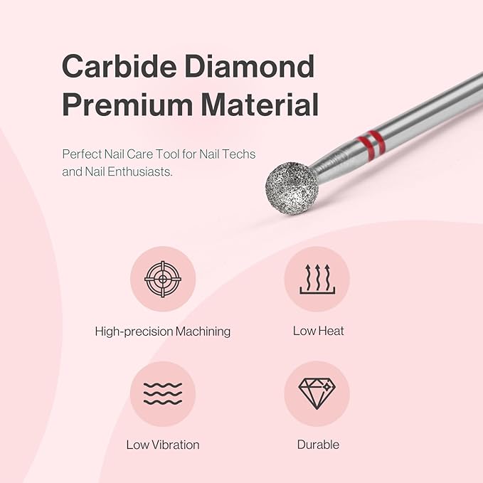 MelodySusie Ball Shape Cuticle Clean Nail Drill Bit 3/32'', Professional Safety - Image 6