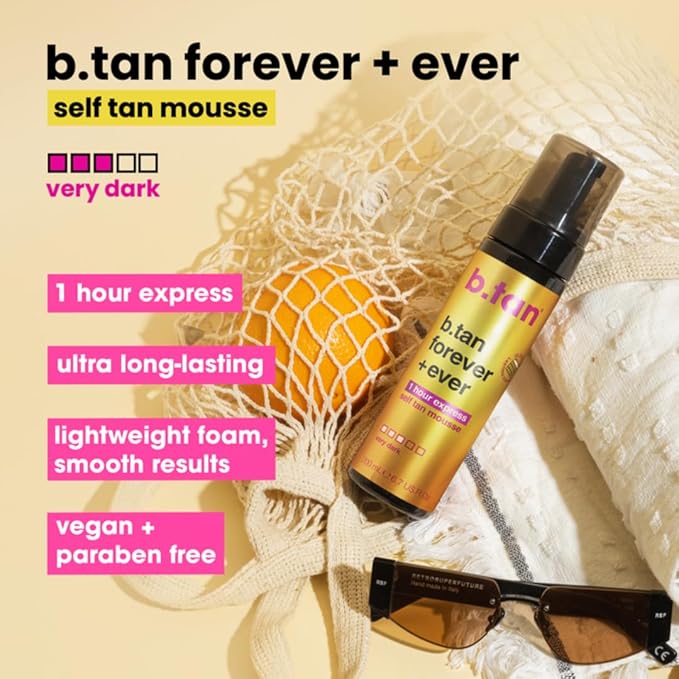 b.tan Ultra Long Lasting Self Tanner Mousse | Forever & Ever - Image 3