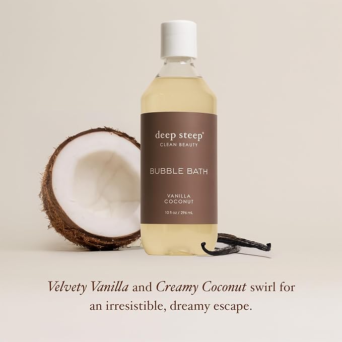 Deep Steep Bubble Bath, Vanilla Coconut, 10 oz – Soothing Soak - Image 4