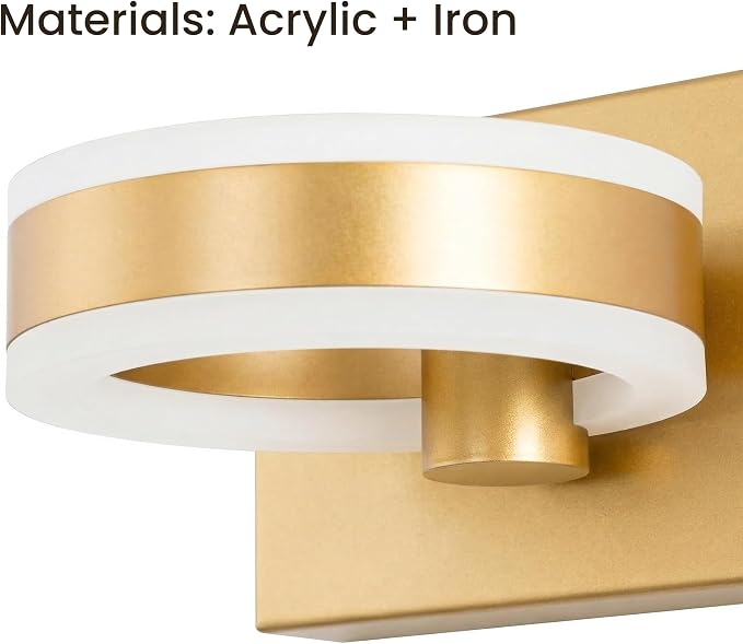 LED Bathroom Light Fixtures, 33inch Gold Vanity Lights, Modern 4 Light Acrylic - Image 6