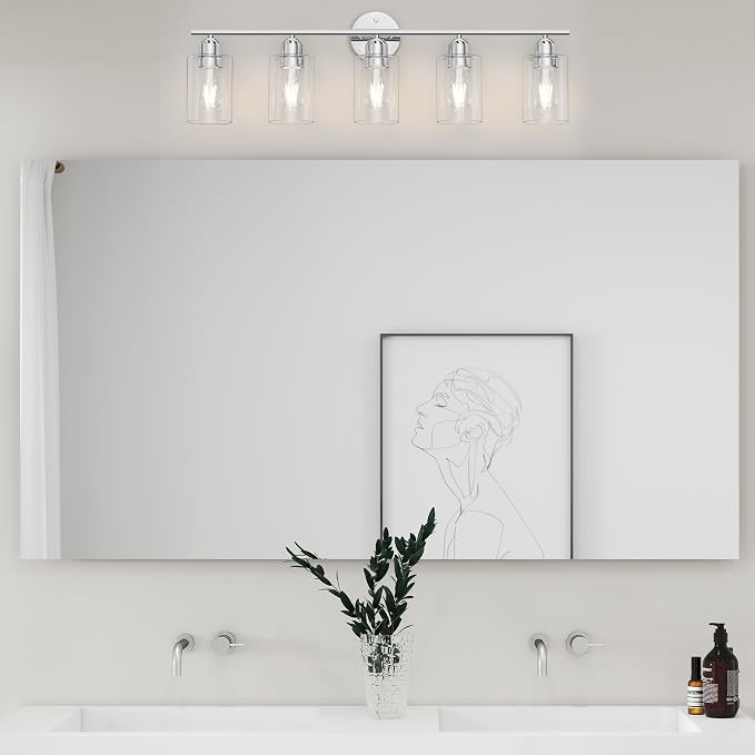 Espird Bathroom Vanity Light Fixtures Polished Chrome Bathroom Lighting Fixture - Image 7
