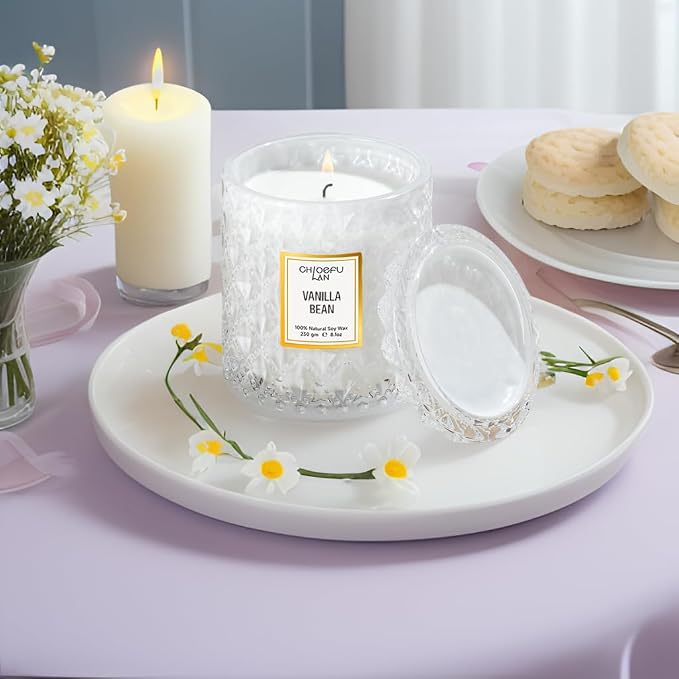 Chloefu LAN Vanilla Bean Highly Fragranced Candle Gifts - Image 4