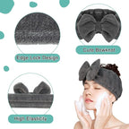 Shintop Makeup Headband Soft Carol Fleece Spa Headband - Image 4