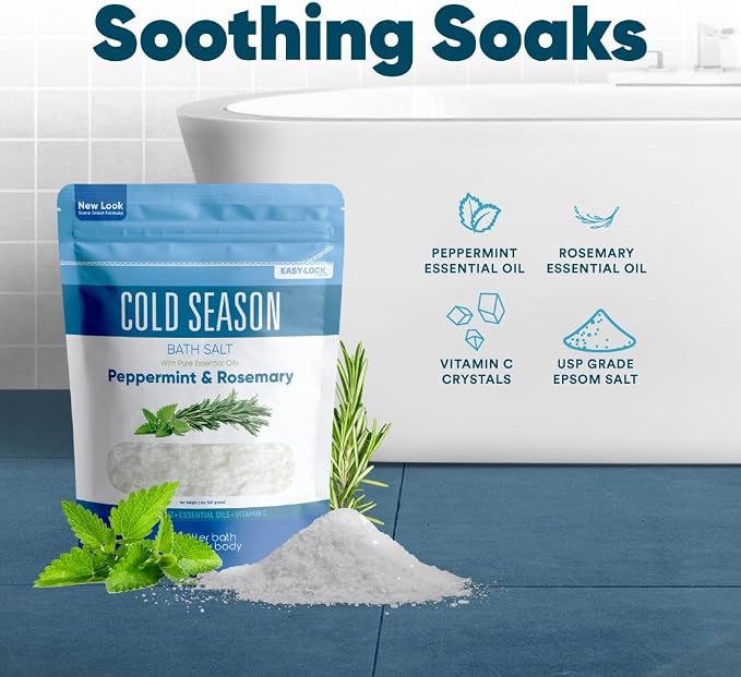 Cold Season Bath Salt 32 Ounces USP Grade Epsom Salt - Image 7