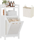 Homykic Tilt Out Laundry Hamper, 10 Gal Bamboo Laundry Storage Cabinet by Homykic