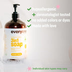 Everyone 3-in-1 Soap, Body Wash, Bubble Bath, 32 Ounce, Coconut and Lemon - Image 3