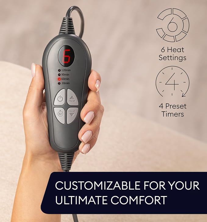 GENIANI Electric Heating Pad for Back Pain & Cramps Relief, Electric Throw - Image 2