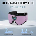 Sleep Mask Bluetooth Headphones Soft Wireless Headband Eye Mask Blackout - Image 2