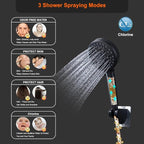 Black Large High Pressure Filtered Shower Head - Image 9