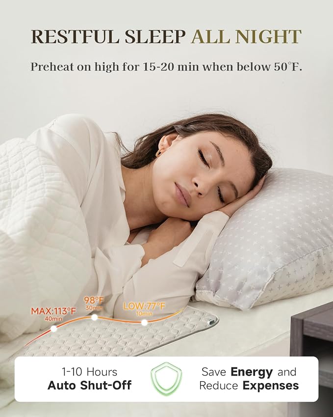 GOTCOZY Heated Mattress Pad Mini Twin Size 31"x55" - Image 6