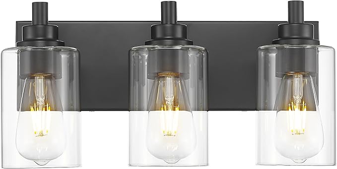 3-Light Bathroom Light Fixtures, Modern Vanity Lighting Fixtures Over Mirror by Metwet