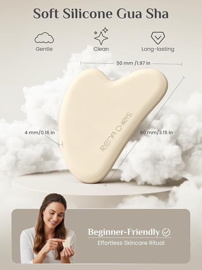 Rena Chris Gua Sha Facial Tools: Soft Silicone Guasha Tool - Image 2