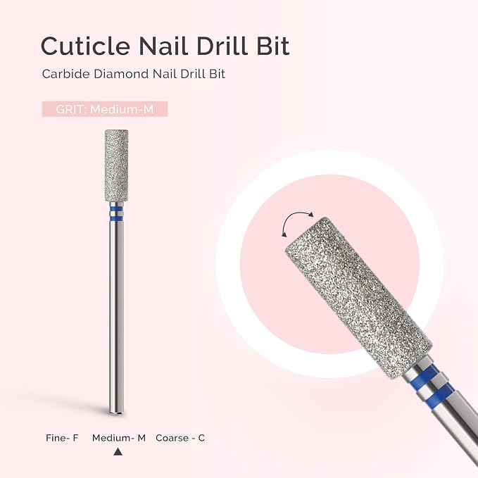 MelodySusie 4mm Barrel Shape Cuticle Clean Nail Drill Bit 3/32'', Professional - Image 4