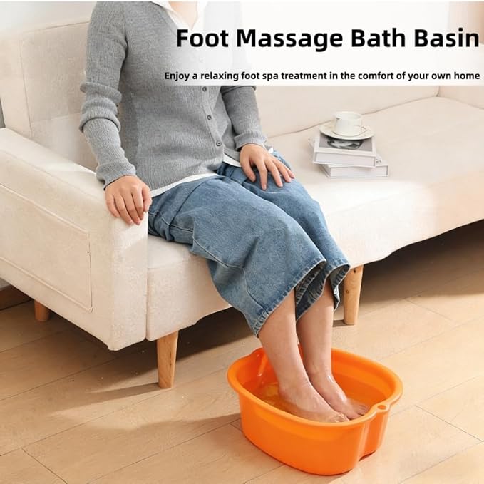 Ytterbium Foot Soaking Bath Basin, Large Massage Foot Soaking Tub, Plastic Home - Image 5