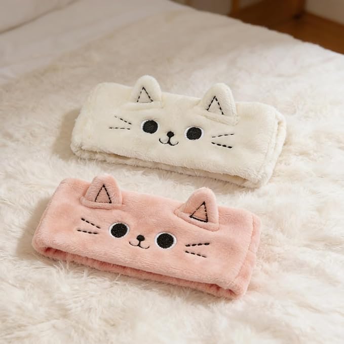 2 PCS Cute Cat Ear Spa Headband - Image 3