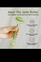 Jade Roller and Gua Sha Set, Natural Green Stone Facial Massage Tools - Image 5