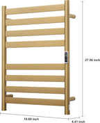 Heated Wall Mounted Electric Towel Warmer Rack, Timer & Temperature Control - Image 4