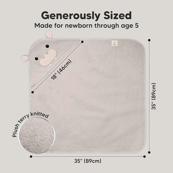 KeaBabies Hooded Baby Towel for Newborn - Image 4