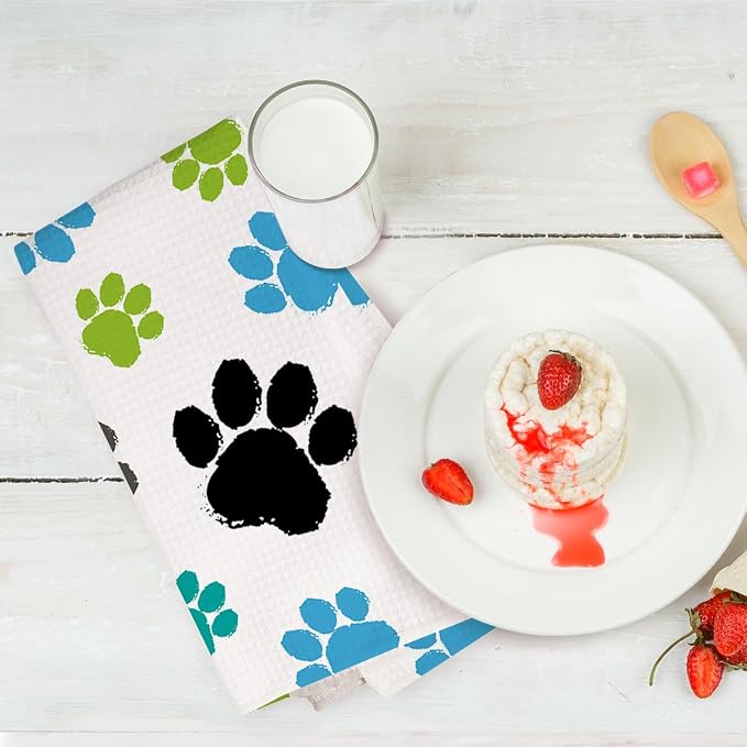 2PCS Cute Dog Paws Kitchen Towels, Dog Mom Gifts - Image 6