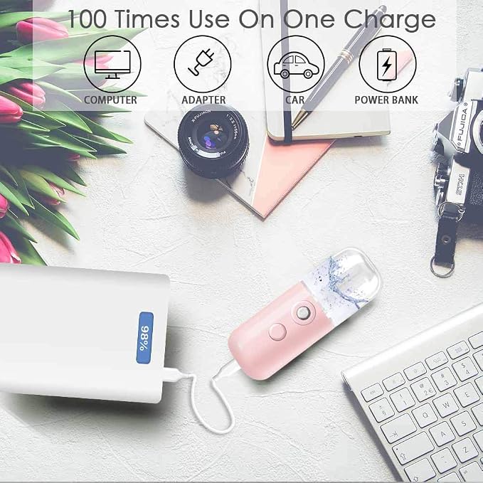 GIVERARE 2 Pack Nano Facial Steamer, Handy Mini Mister, USB Rechargeable Mist - Image 7