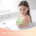 3-Pack Bar Soap Loofah Pouch, 2-in-1 Loofah Washcloth Combo - Image 6