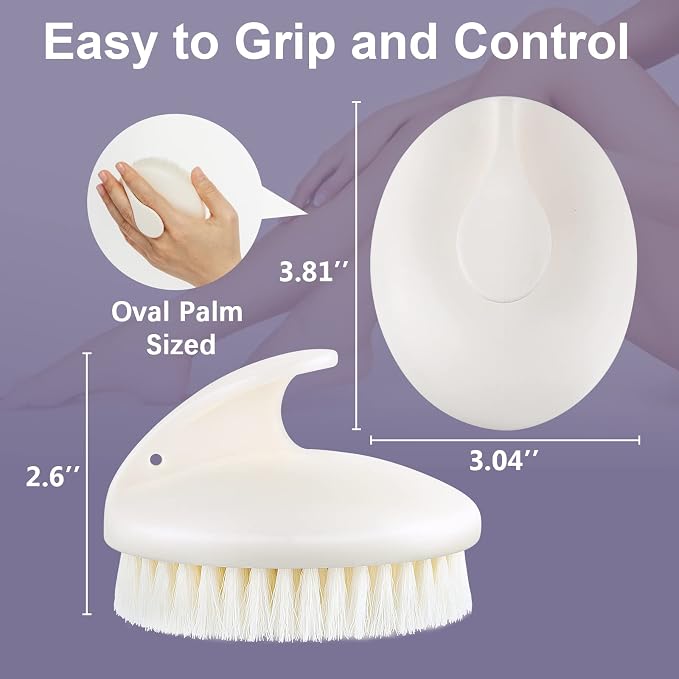 Dry Brushing Body Exfoliating Brush, Anti Slip Body Scrubber - Image 3