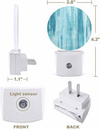 Night Lights Auto Sensor Teal Abstract Graffiti Night Light Art Painting Round - Image 2