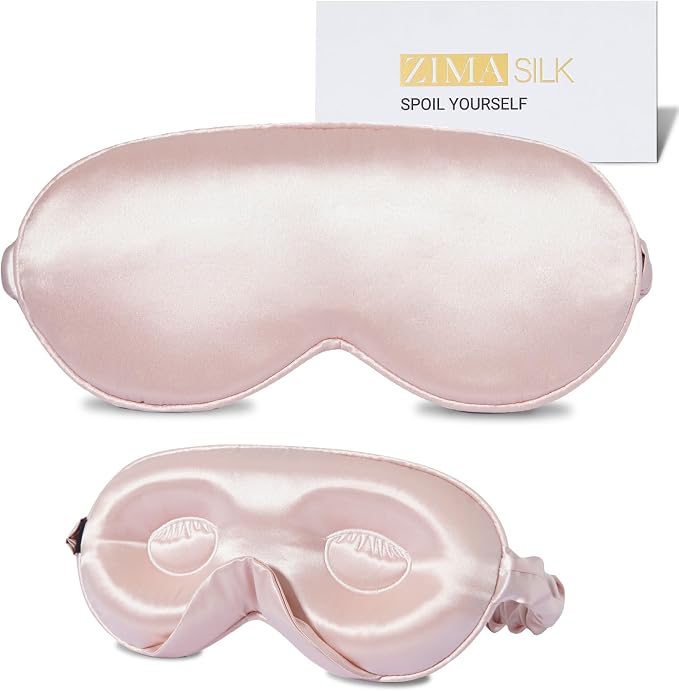 ZIMASILK Adjustable 22 Momme 100% Mulberry Silk Sleep Mask, Upgraded 3D by ZIMASILK