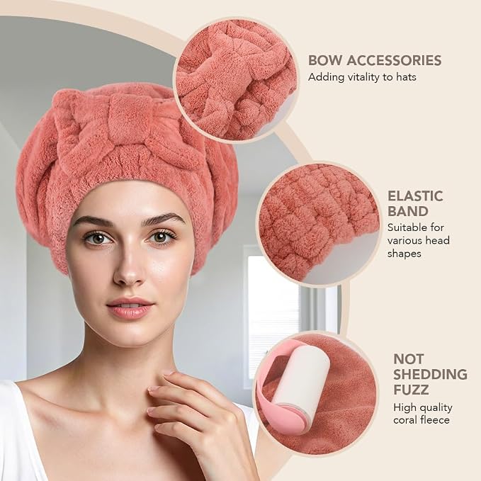 SUNLAND Large Microfiber Hair Drying Caps - Image 3