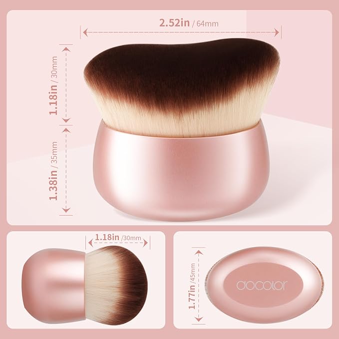 docolor Self Tanner Brush 75mm Large Body Makeup Brush Soft synthetic hair - Image 2