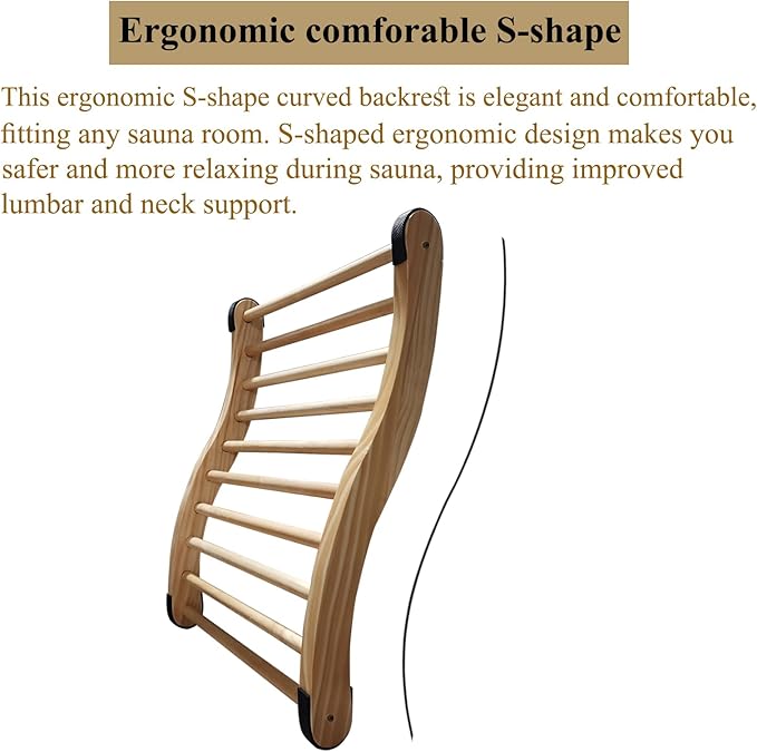 Non-Toxic Cedar Sauna Backrest for Barrel or Infrared Sauna, - Image 5