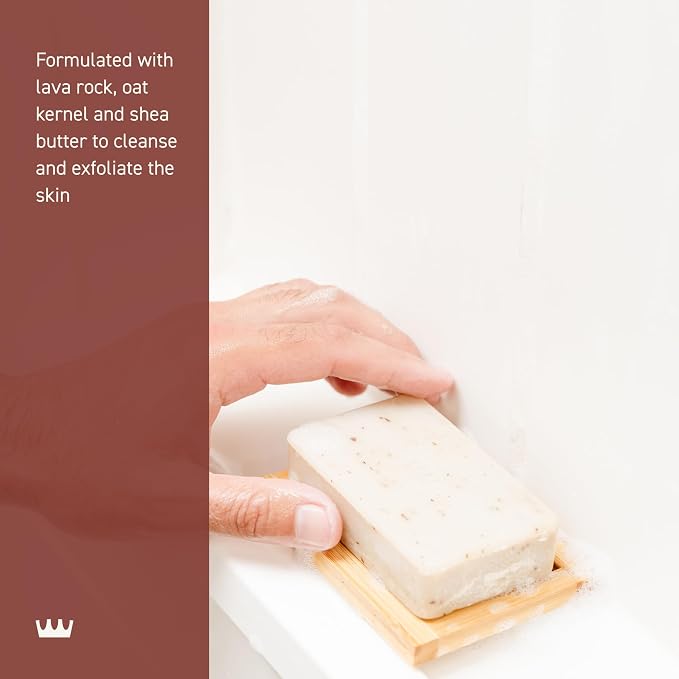 Cremo Exfoliating Body Bar for Men, Bourbon & Oak Scent, Cleanses and Hydrates - Image 4