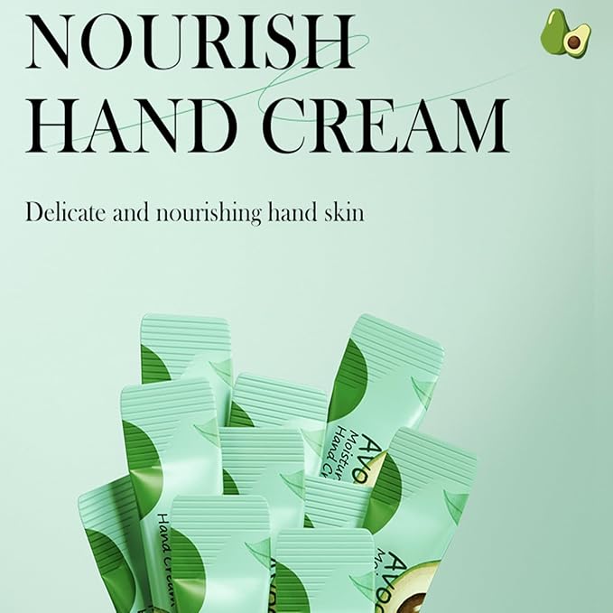 Disposable Avocado Hand Cream for Dry Cracked Hands, Travel Size Mini Hand - Image 2