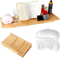 Bathtub Tray Table and Bath Pillow, Expandable and Foldable Bath Caddy Tray by WALTERT+W