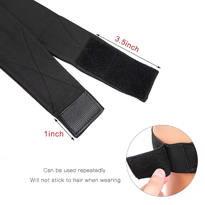 AliLeader 2Pcs Silk Headband for Making Wig Adjustable Soft Spa Headband - Image 5