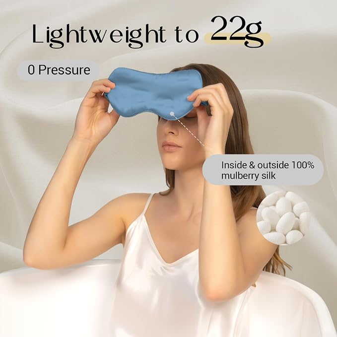 ZIMASILK Adjustable 100% 22 Momme Mulberry Silk Sleep Mask - Image 2
