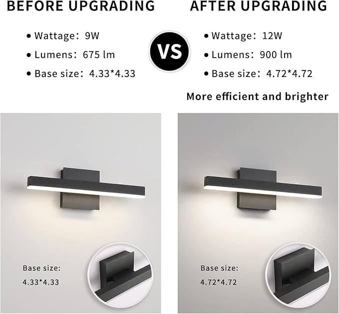 Joossnwell LED Bathroom Vanity Lighting Fixture Modern Bath Light Bar 15.75inch - Image 7