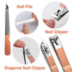 QURIPE 7pcs Manicure Set, Nail Clippers Kit, Stainless Steel Manicure Kit - Image 2