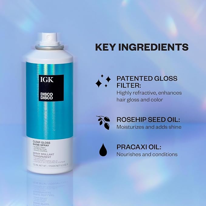 IGK Glass Hair Duo | Good Behavior Spirulina Smoothing Spray + Disco Disco - Image 6