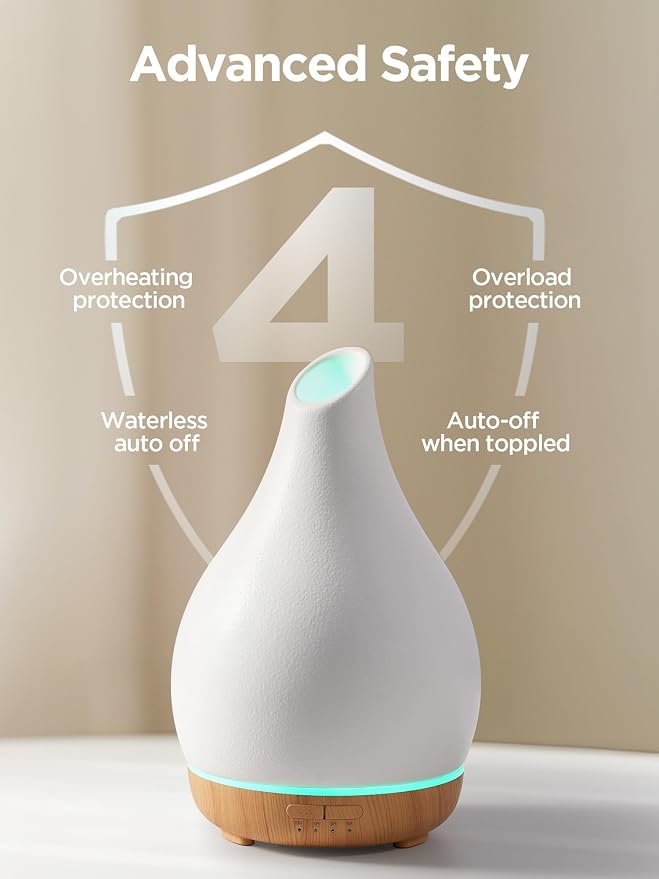 InnoGear Essential Oil Diffuser, 300ml Ceramic Diffuser - Image 4