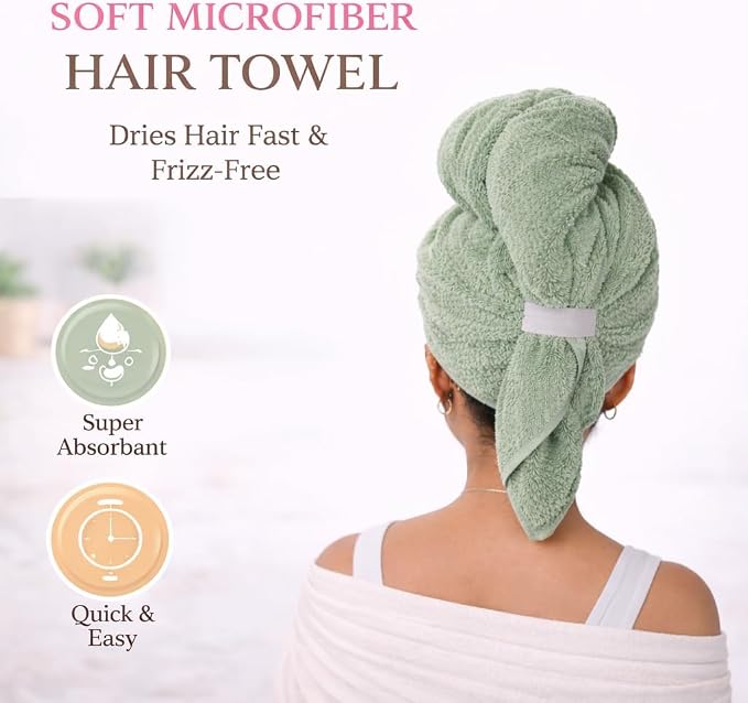 Luxury Microfiber Hair Towel Wrap - Image 4