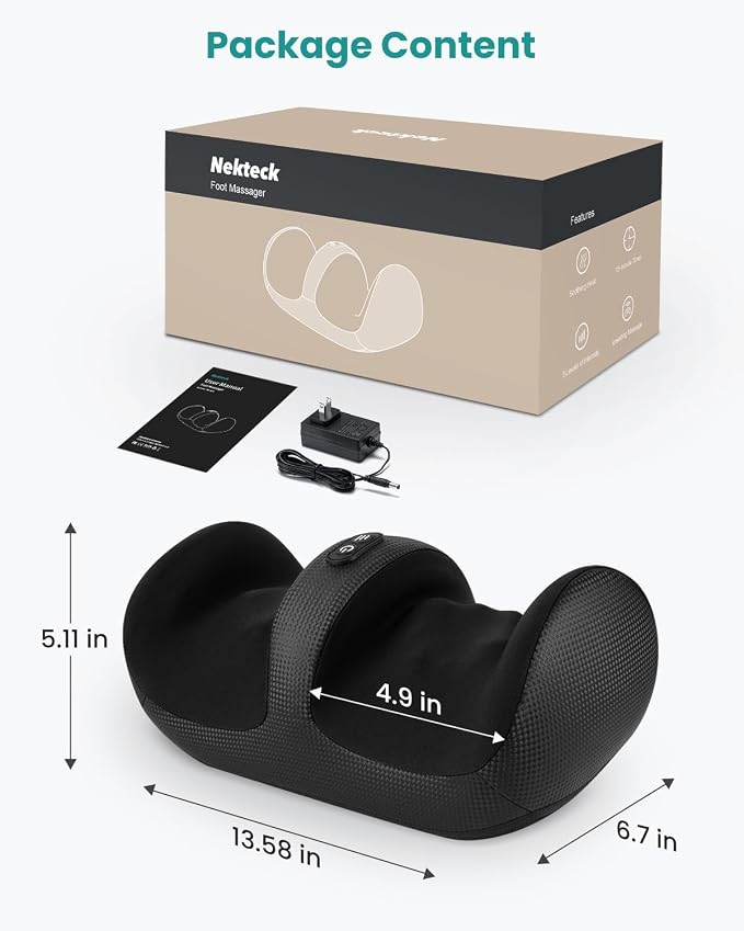 Nekteck Foot Massager with Heat & Foot Roller, Shiatsu Calf Leg Massager - Image 9