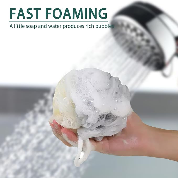 24 Pack Travel Loofah, Individually Wrapped Small Loofah Shower Pouf, 4 inch - Image 3