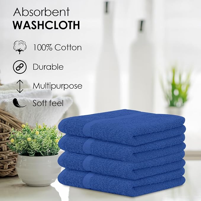 Avalon Towels Cotton Washcloths – Size 12x12 Inches, 100% Ring Spun Cotton - Image 6