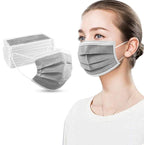 100PCS Grey 3 ply Disposable Face Masks, Protection Face Masks - Image 5