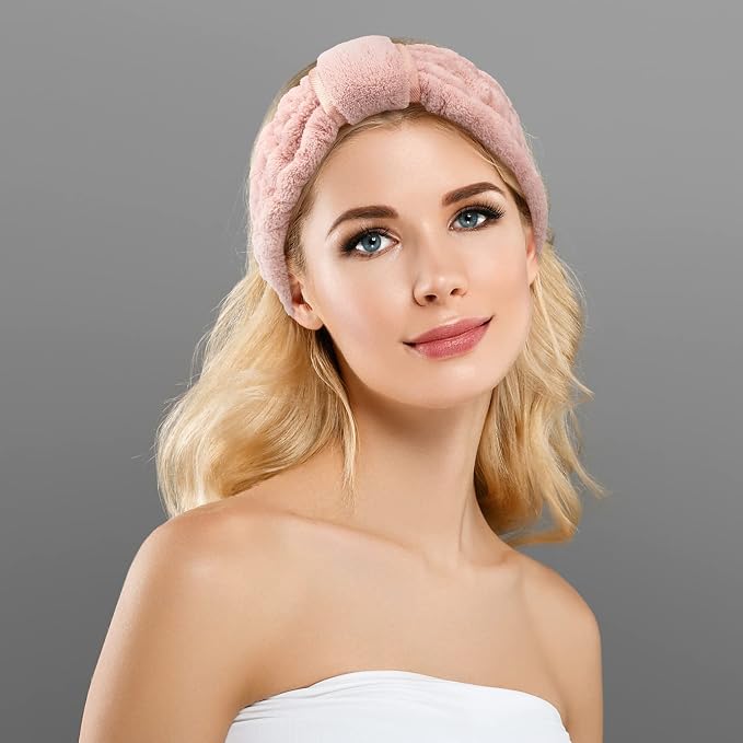 WILLBOND 4 Pack Microfiber Headbands Spa Facial Headbands Makeup Head bands - Image 5