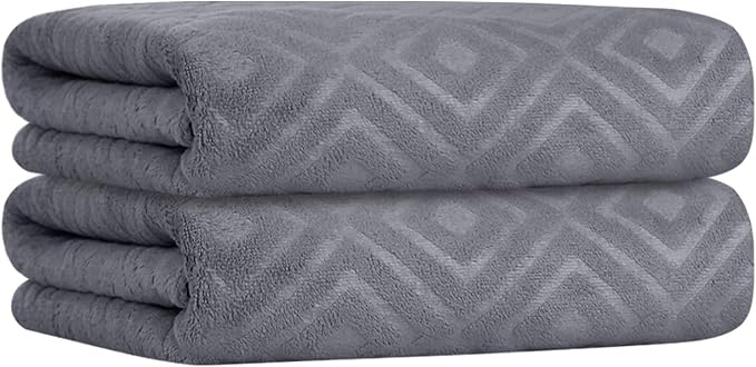 JML Large Microfiber Bath Towels Set of 2, Super Absorbent, Fast Drying - Image 2