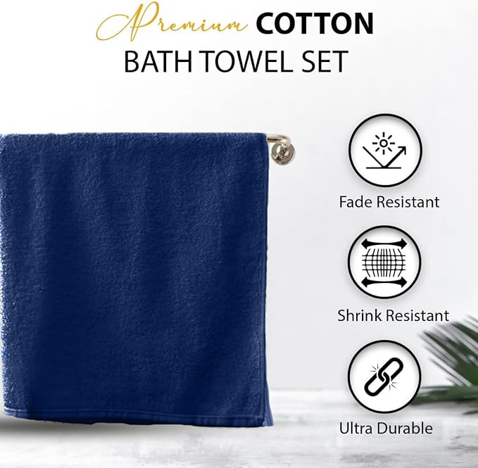 KAHAF COLLECTION 100% Cotton Bath Towels, Quick Dry, Highly Absorbent, Soft - Image 5
