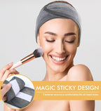 SINLAND Spa Headband for Women 6 Counts Adjustable Makeup Hair Band - Image 5